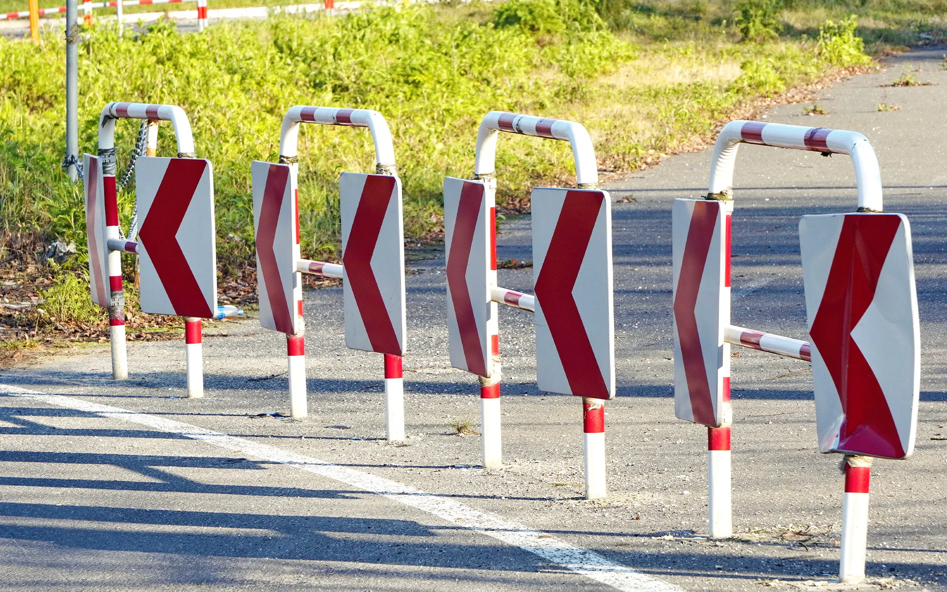Temporäre Straßensperre